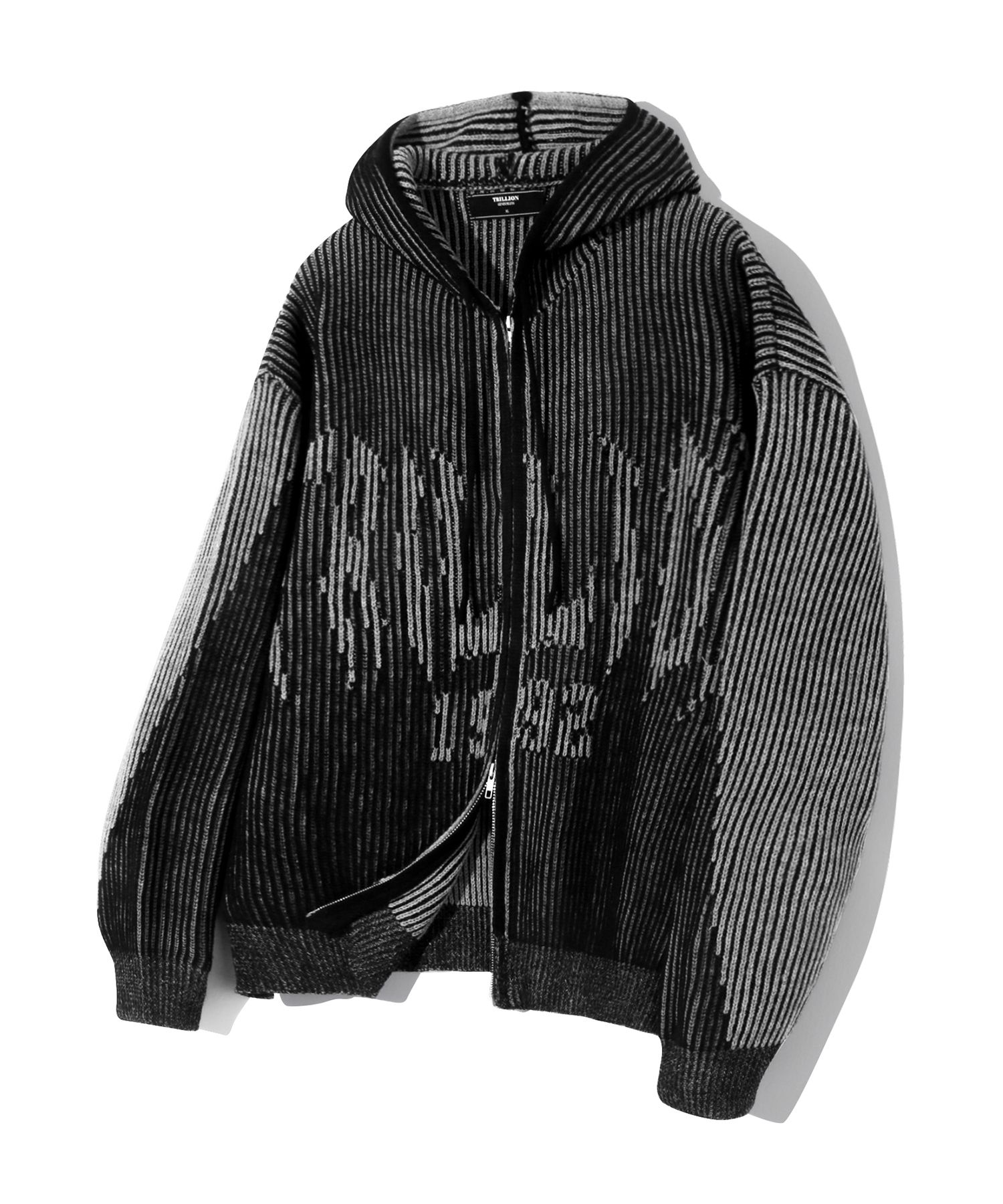 MUSINSA公式 | TRILLION ウォッシャブルツートンフードジップアップ