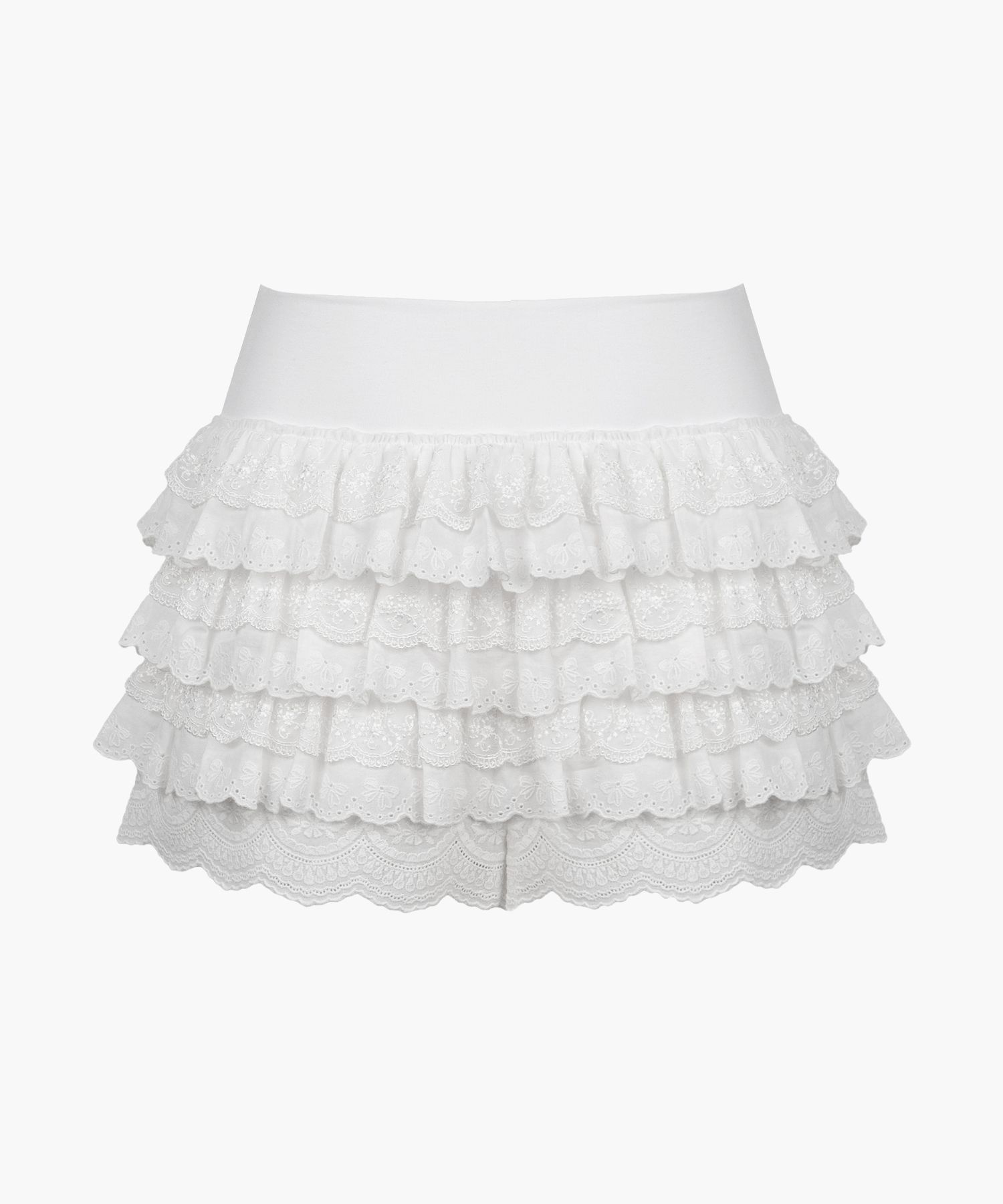 MUSINSA | ROUGHNECK Lace tutu pants skirt white