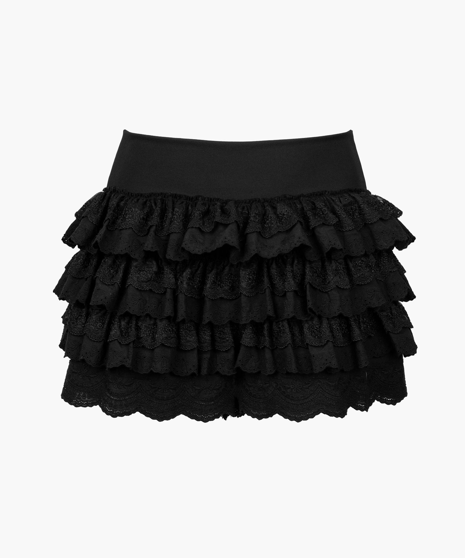 MUSINSA | ROUGHNECK Lace tutu pants skirt black