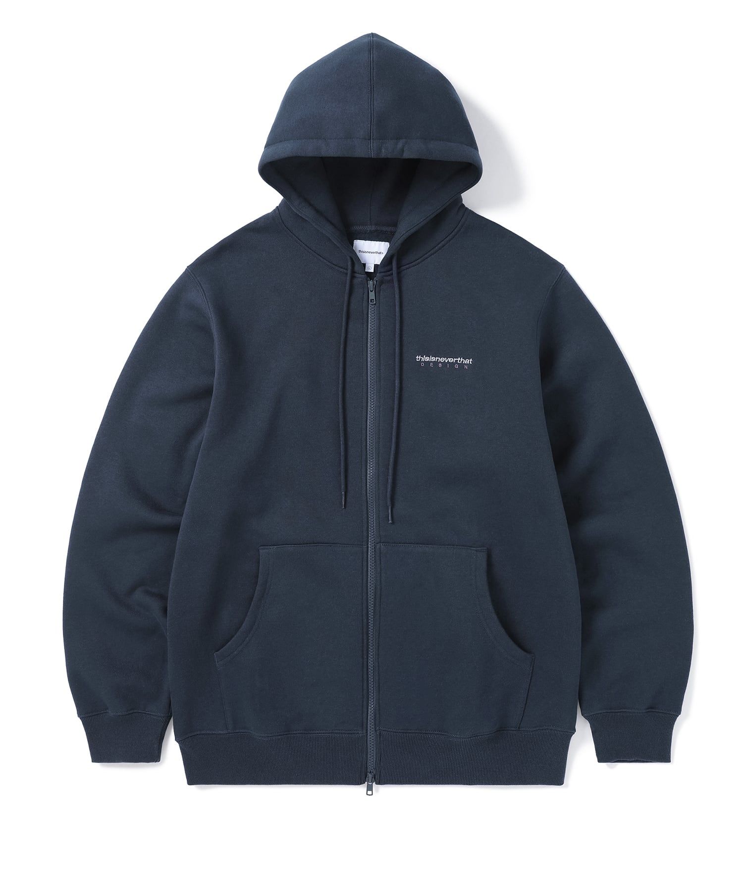 MUSINSA | thisisneverthat DSN-Logo Zip Up Hoodie Navy