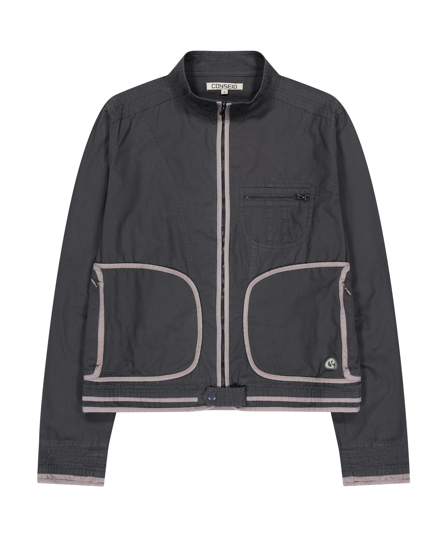 MUSINSA公式 | COYSEIO BINDING COTTON JACKET PURPLE GREY