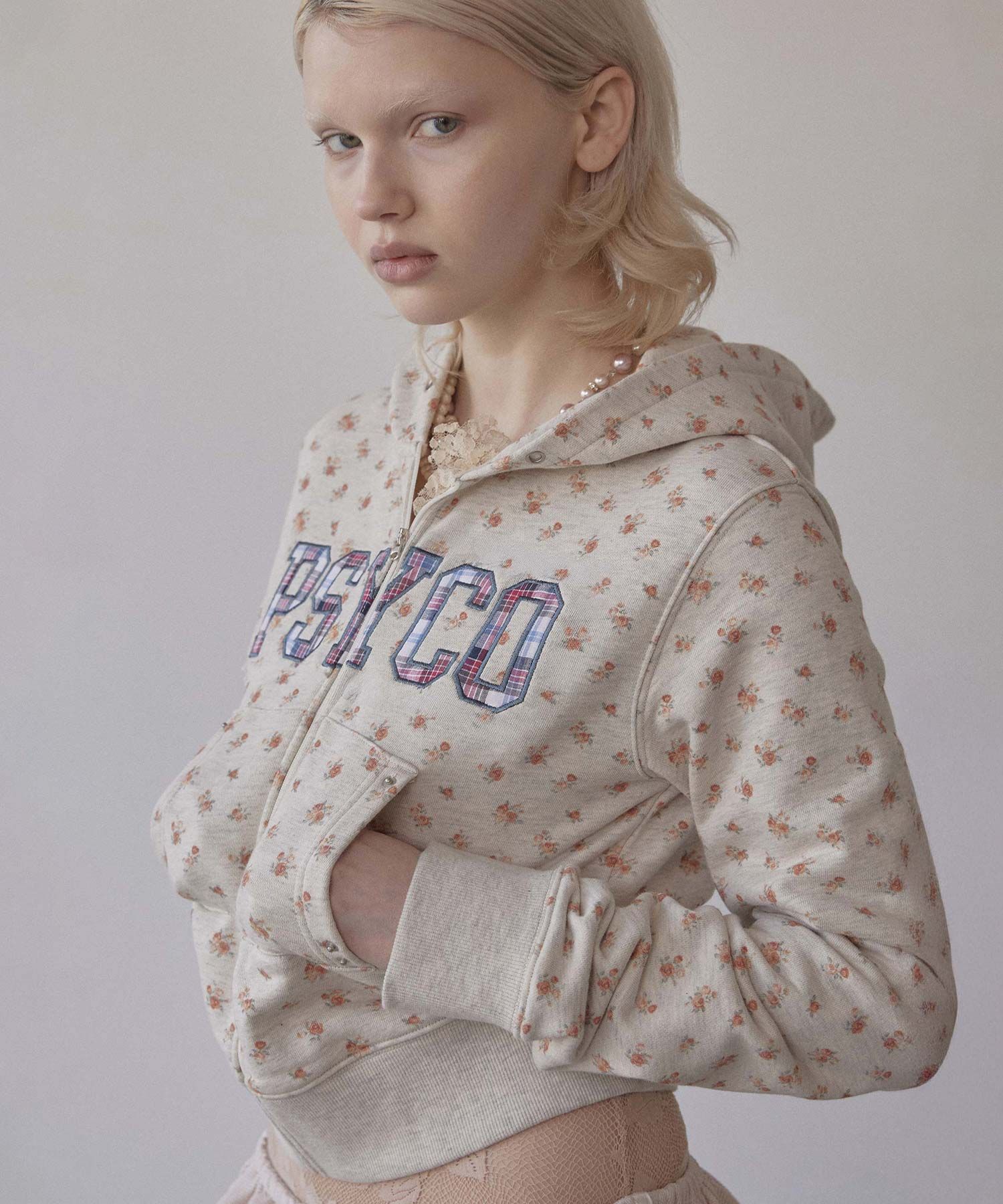 MUSINSA公式 | SCULPTOR Cottage Zip-Up Hoodie Flower