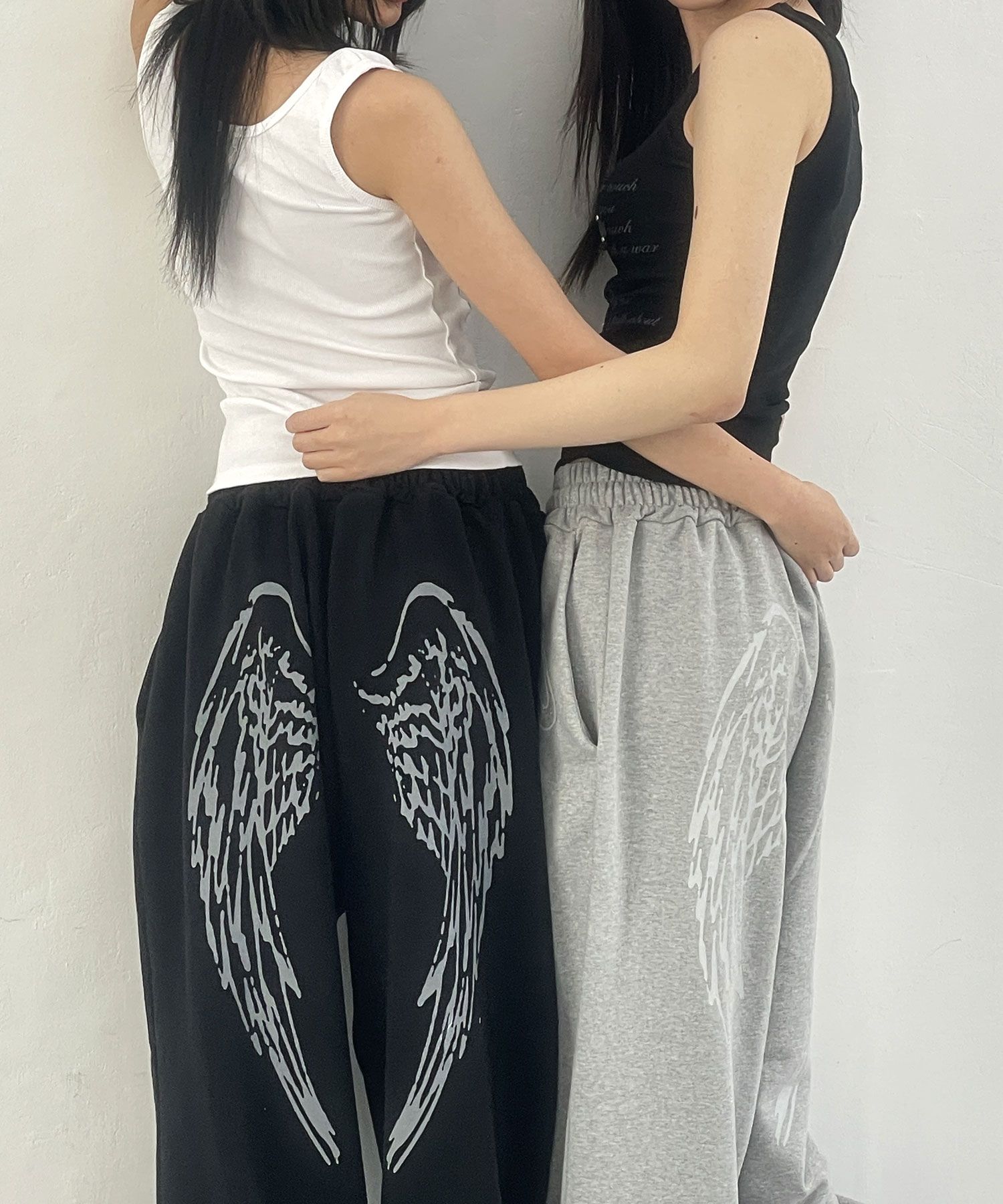 MUSINSA | FANCY CLUB Angel Vintage Sweat Pants (BLACK) F25QD819