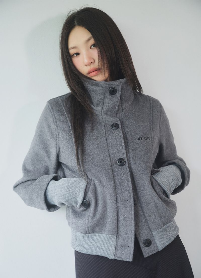 MUSINSA公式 | ASON DUMBO WOOL JACKET / GRAY