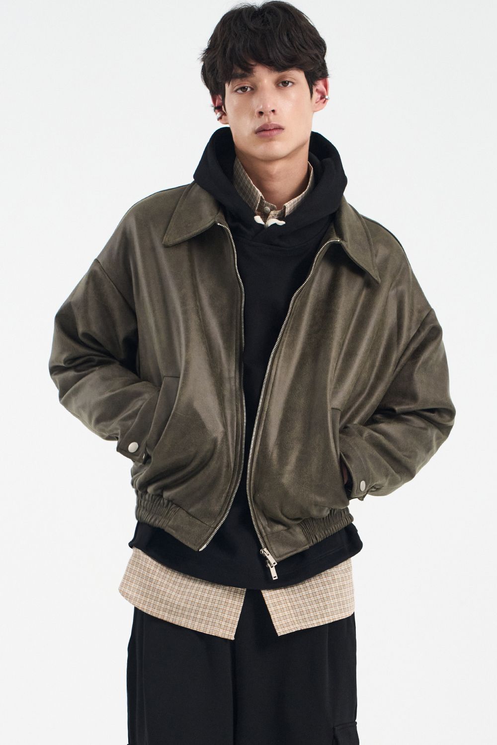 MUSINSA公式 | BLACK MOMENT ビ―ガンスエードオーバーサイズミニマル