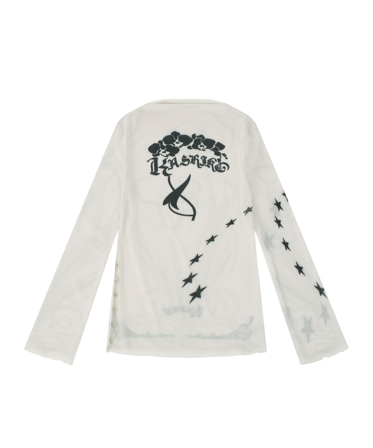 MUSINSA公式 | KASHIKO Oriental Mesh top