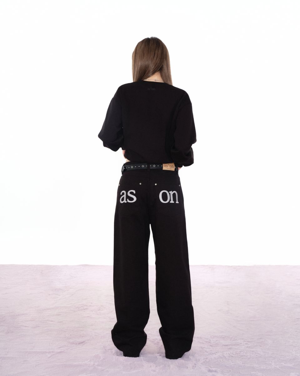 MUSINSA公式 | ASON SMOG WIDE PANTS / BLACK