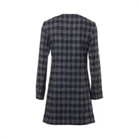 シャネル ココボタン ウール×シルク ワンピース 34 レディース グレー