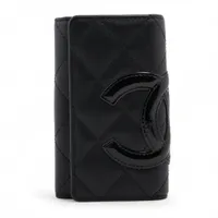 シャネル マトラッセ キャビアスキン キーケース ラベンダー シルバー