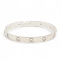 カルティエ ラブ ハーフ ダイヤ ブレスレット 750(PG×WG) 45.6g