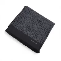 エルメス ハンドタオル シルク ブラック グレー レア 新品 タグ付き