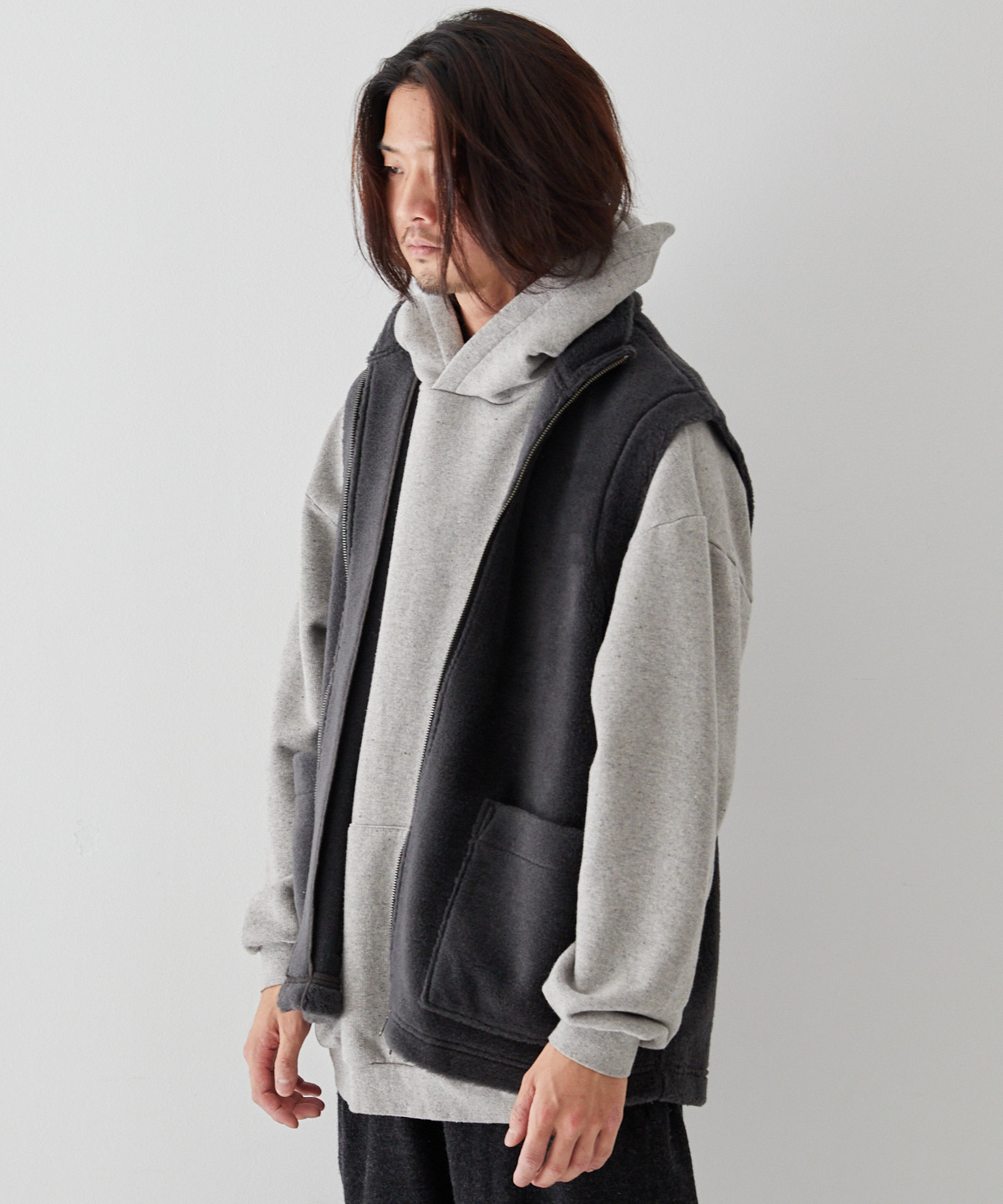 UpcycleLino] BASIC 裏毛ビッグパーカー｜nest Robe / CONFECT ONLINE SHOP