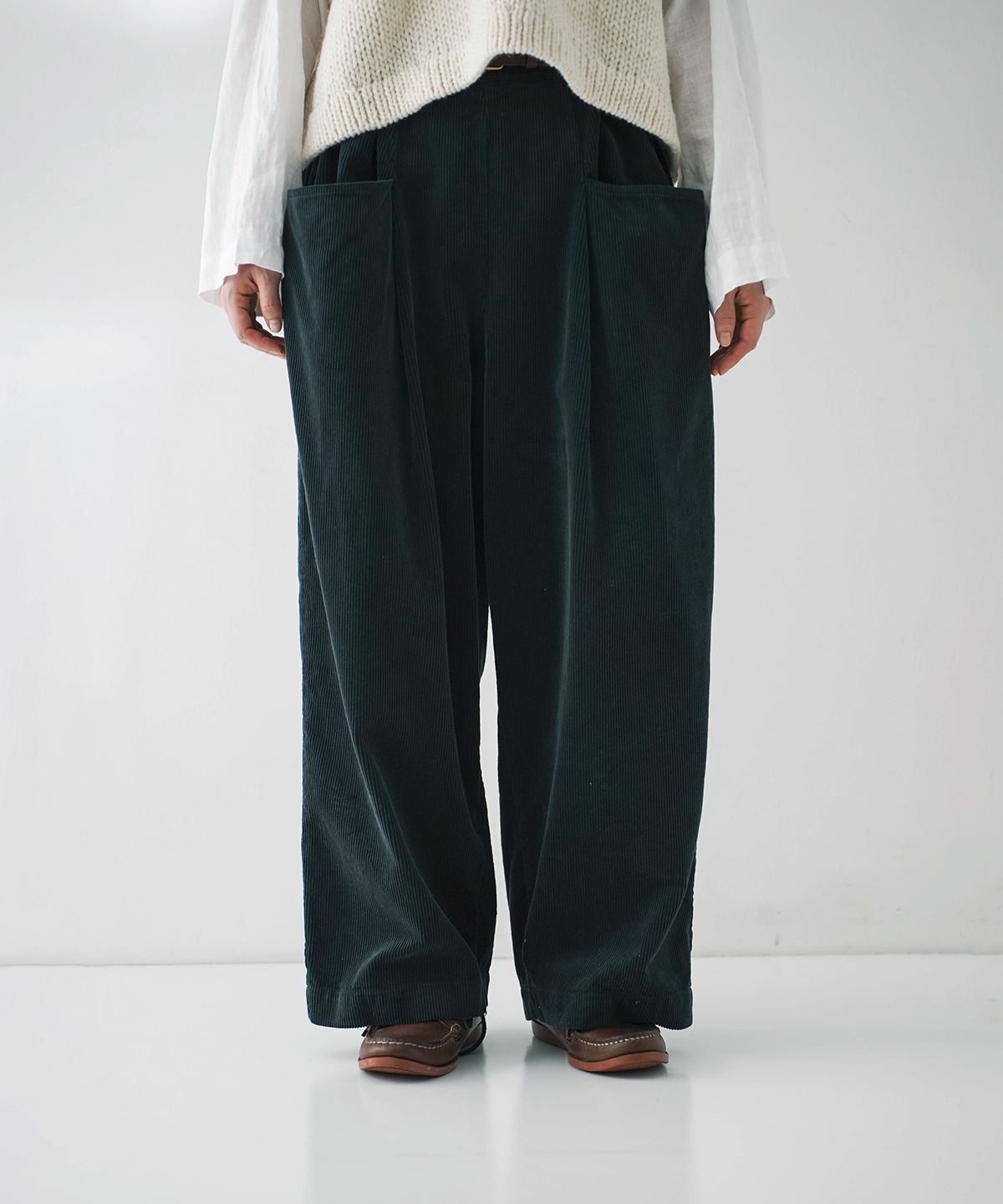 コーデュロイフロントポケットパンツ web limited｜nest Robe
