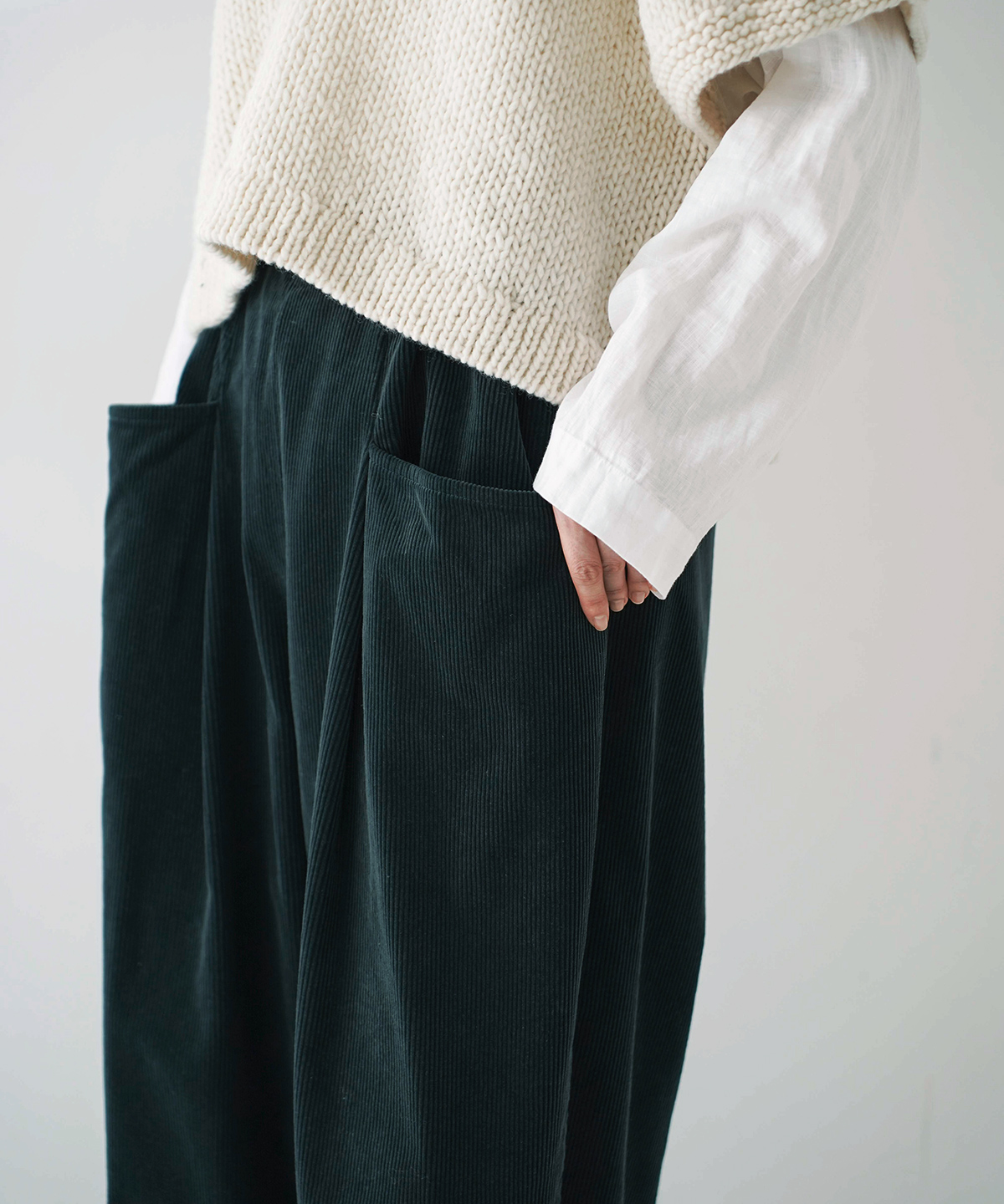 コーデュロイフロントポケットパンツ web limited｜nest Robe