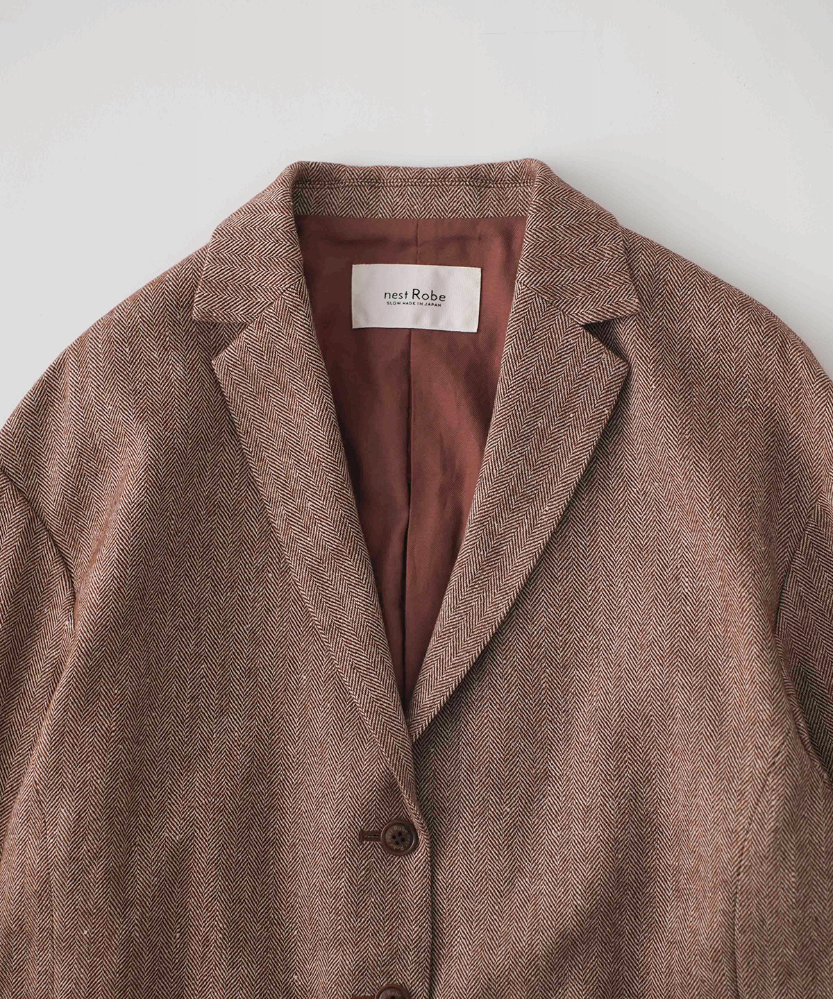 リネンウールヘリンボーンジャケット｜nest Robe / CONFECT ONLINE SHOP