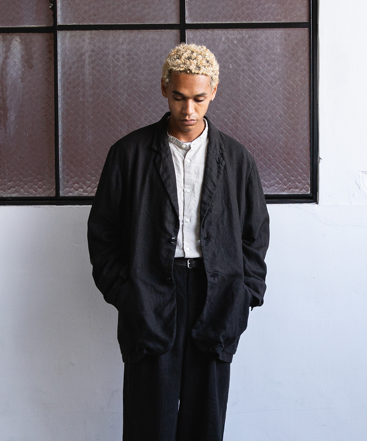 美品！ネストローブ CONFECT ブラックリネンキャンバス クックジャケット