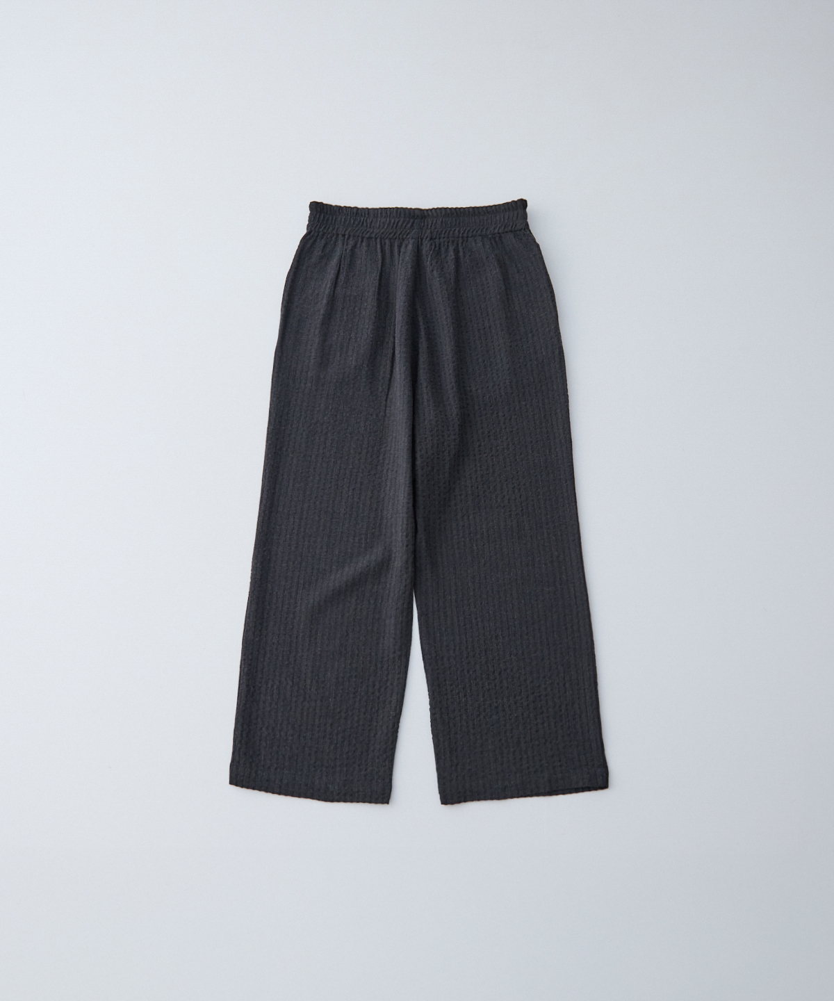 ウールリネン 杢ストライプ イージーワイドパンツ｜nest Robe