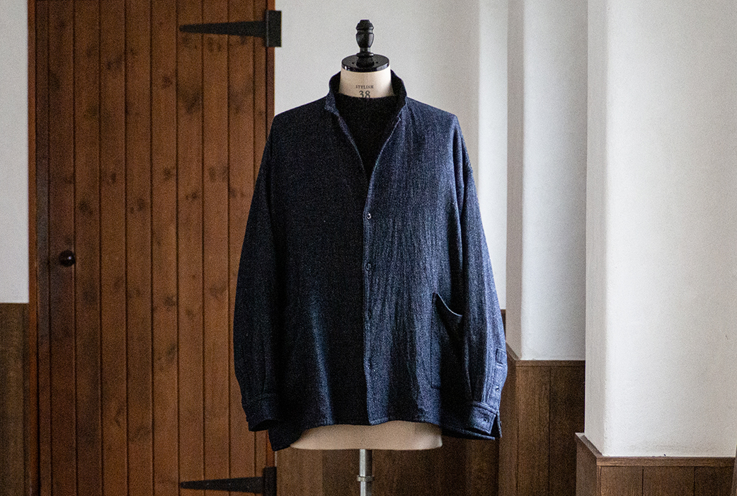MOOD FOR BAGGY UpcycleLino wool blend denim｜nest Robe / CONFECT
