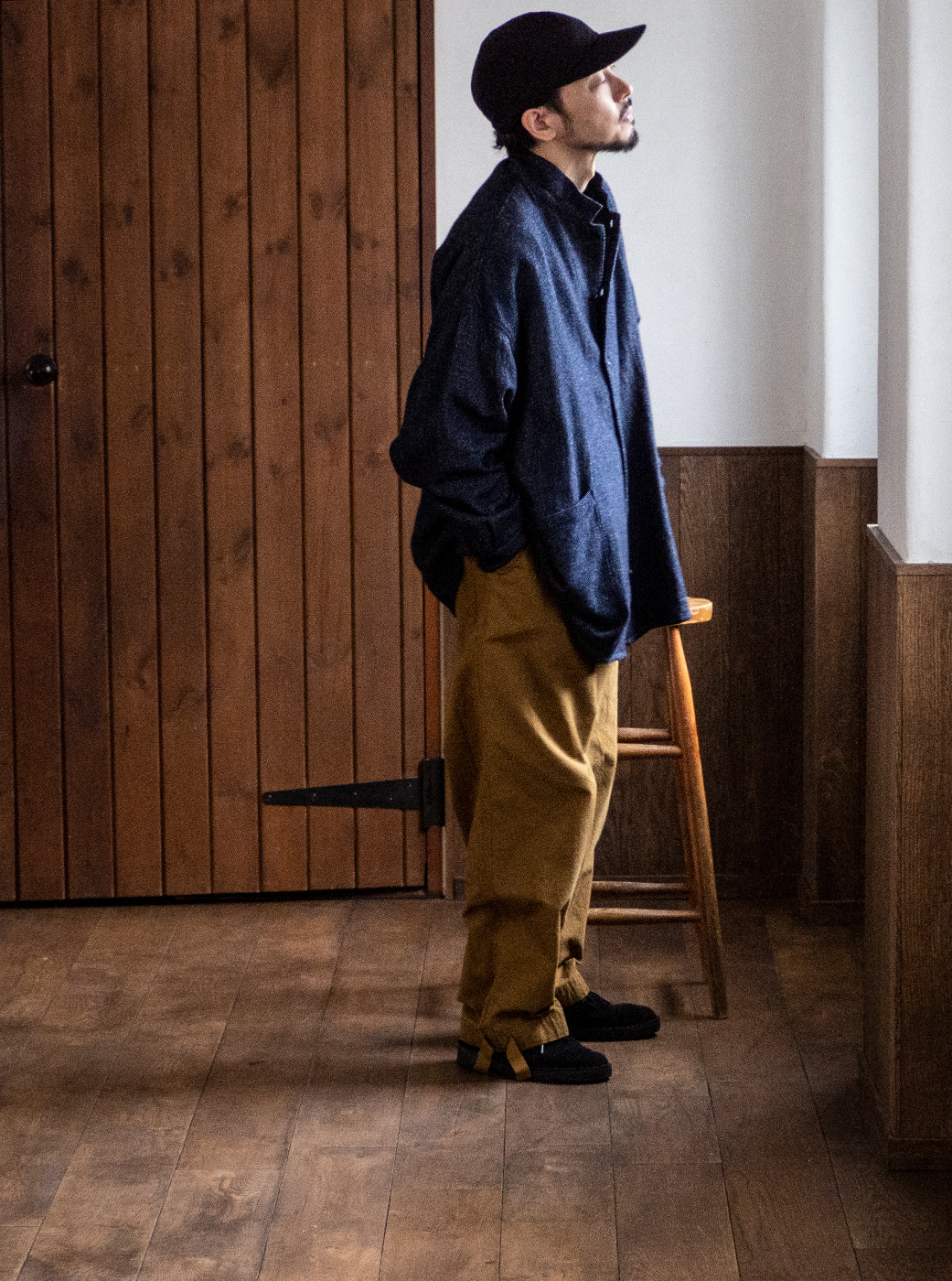 MOOD FOR BAGGY UpcycleLino wool blend denim｜nest Robe / CONFECT