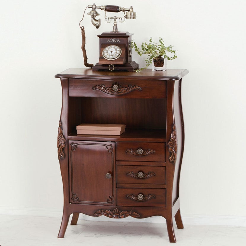 送料無料】 COMO コモ チェスト FAX台 電話台 引き出し ヨーロピアン風