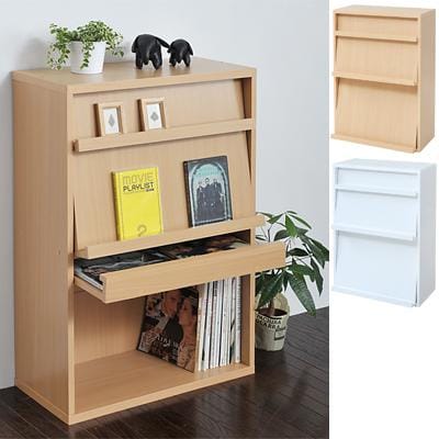 送料無料】 ディスプレイラック 6BOX 2枚扉 扉付き フラップ扉