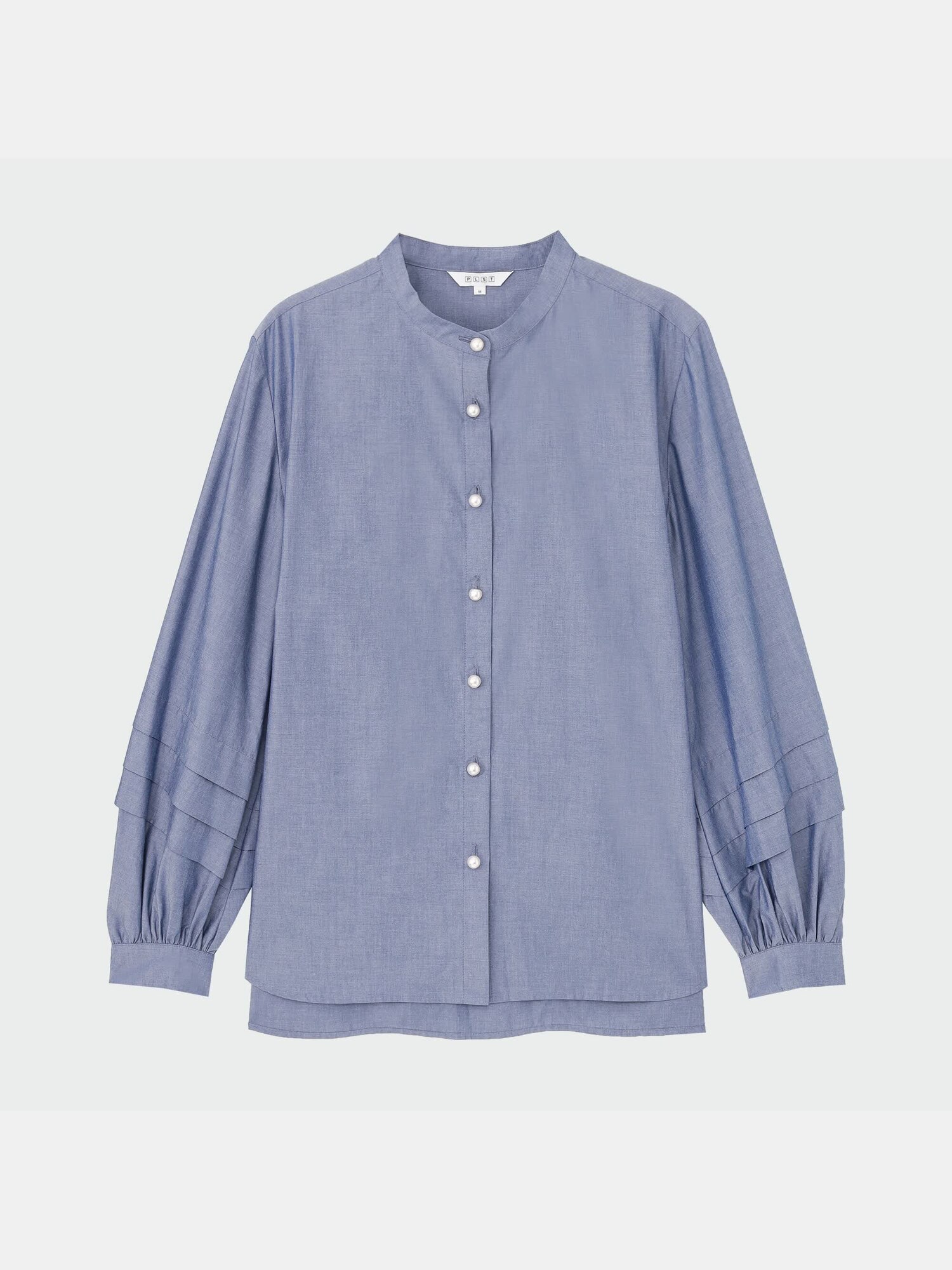 PLST(プラステ)公式 | ティアードスリーブバンドカラーシャツ（長袖