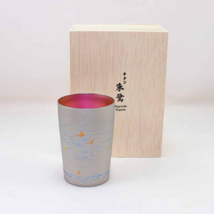 チタン2重タンブラー 朱鷺 小(2色) | 燕三条金物本舗