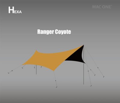 MAC-ONEヘキサタープ 【Lサイズ】【 レンジャーコヨーテマルチカム
