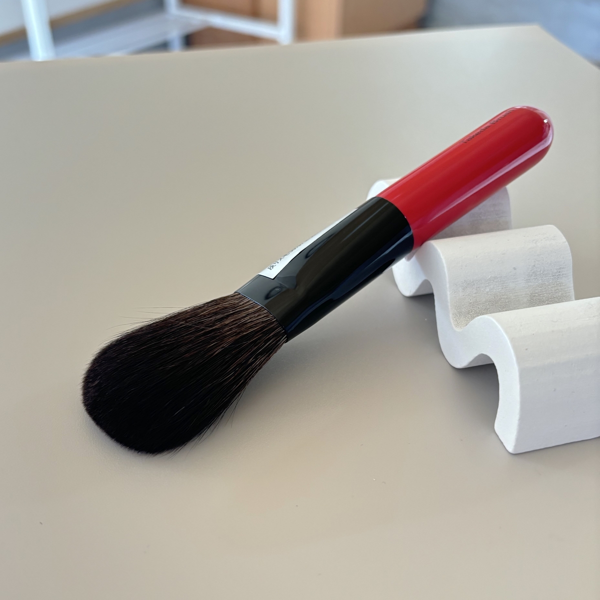 椿】フェイスブラシ WF19（混毛：山羊50％+灰リス50％） | 竹田ブラシ