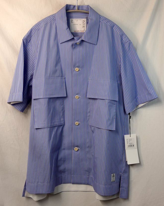 Sacai THOMAS MASON[サカイ トーマスメイソン] 半袖コットンフルボタン