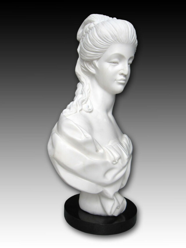 楽天市場】大理石彫刻 女神の胸像 A 石像 高さ67cm インテリア 置物