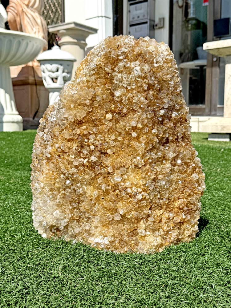 11㎏ 希少 水晶 超特大クラスター 天然 イエロー クリスタル 原石 11