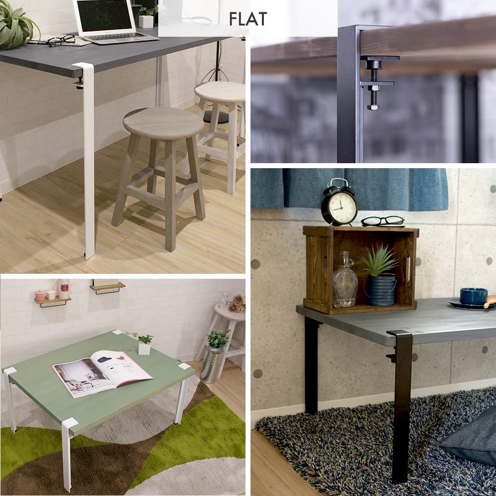 楽天市場】アイアンレッグ テーブルの脚 ロング 700mm フラット 2本