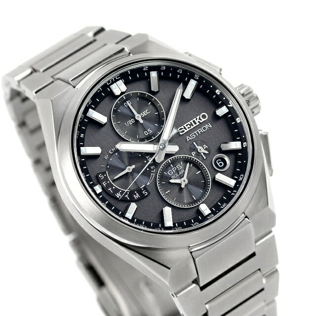 セイコー アストロン Nexter デュアルタイムクロノグラフ 金属縁 GPS