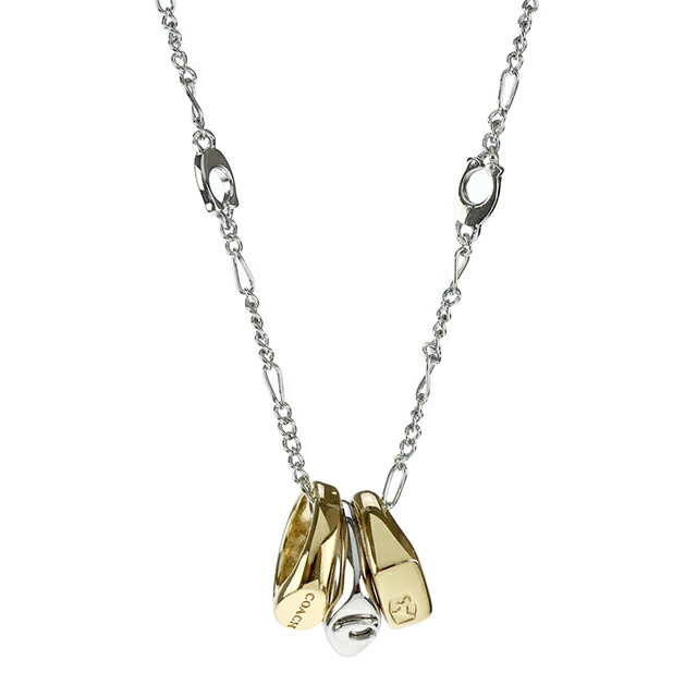 コーチ ネックレス レディース ブランド COACH ペンダント リング 3連