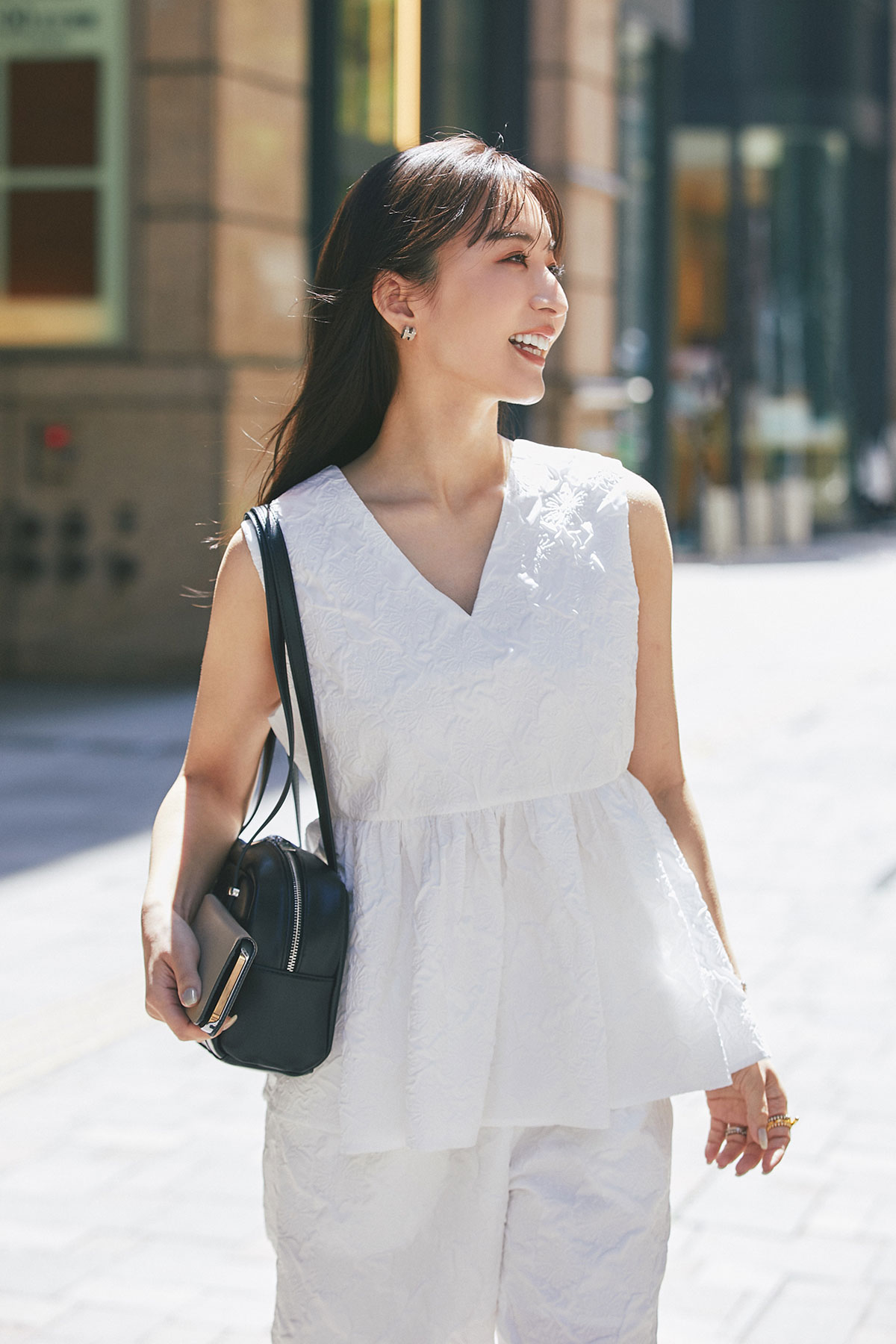 yuumiさんコラボ】フラワージャガードペプラムブラウス