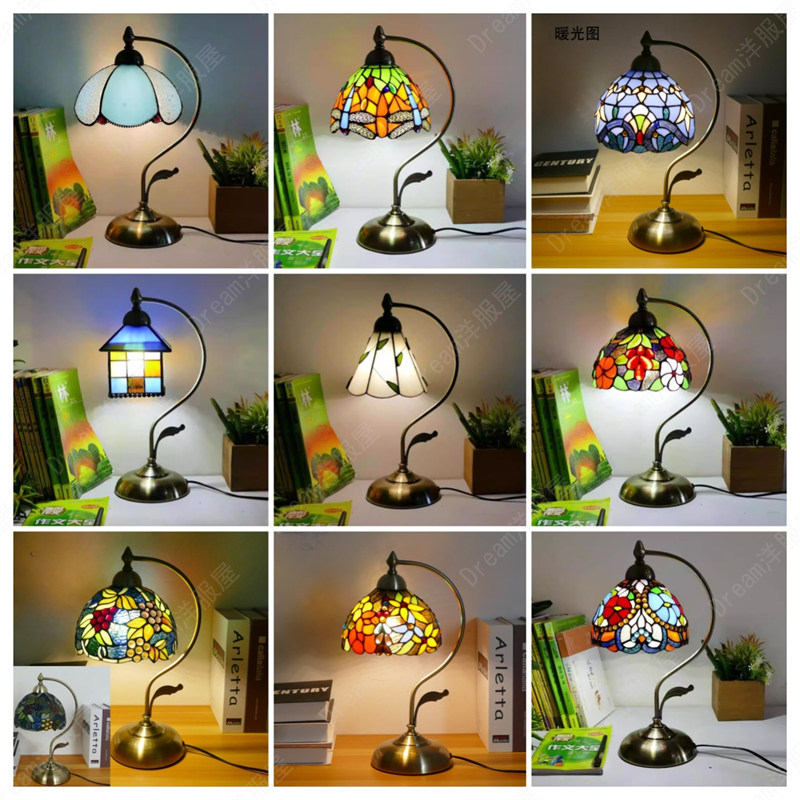 楽天市場】ステンドグラスランプ 20*44CM 花柄 20タイプ展開 ステンド