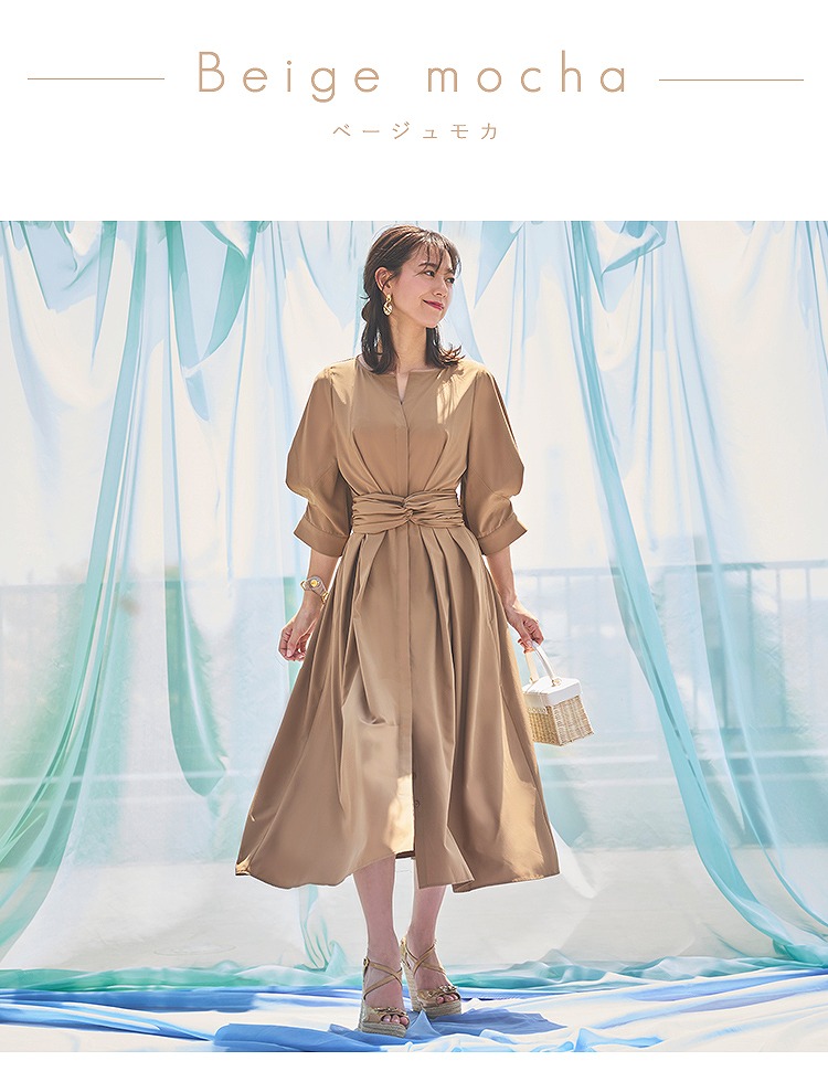 2wayクロスベルトタックワンピース「CU1019」-RUIRUE BOUTIQUE