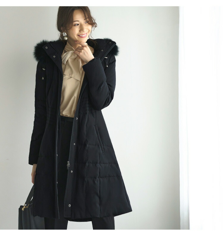 ウエストフィットロングダウンコート「D177」-RUIRUE BOUTIQUE