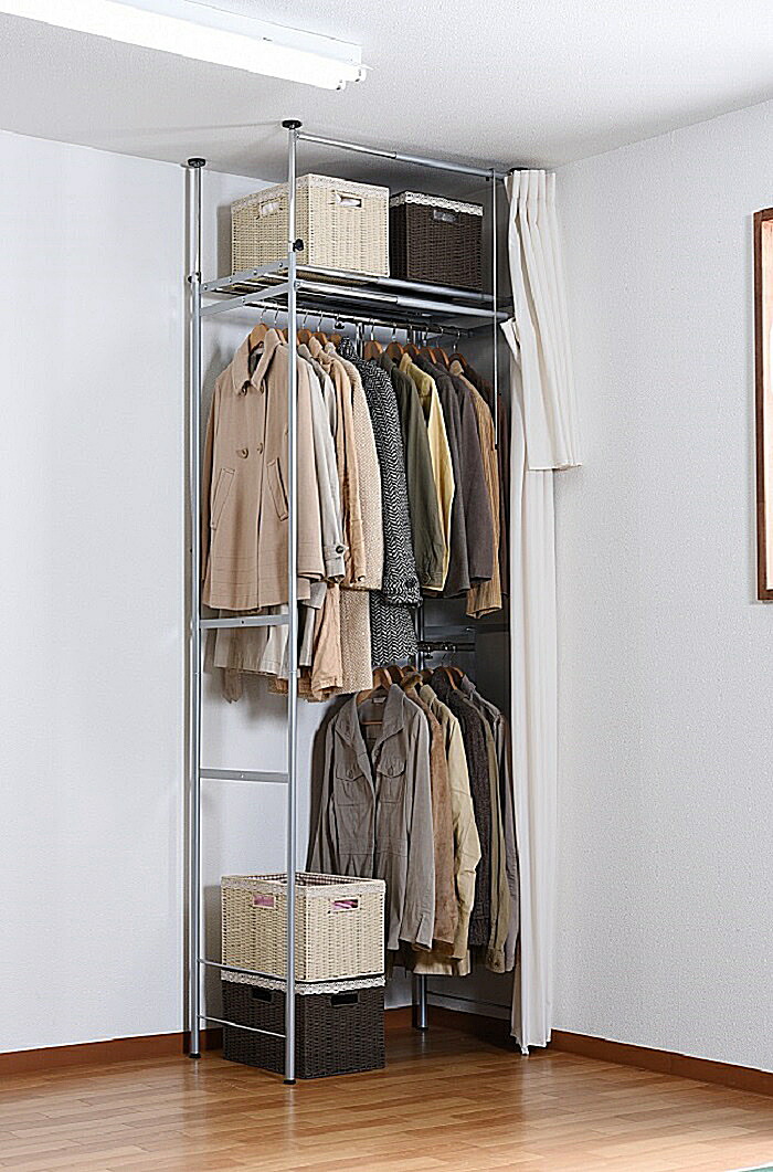 楽天市場】【予約販売】 突っ張り ラック クローゼット 収納 ハンガー