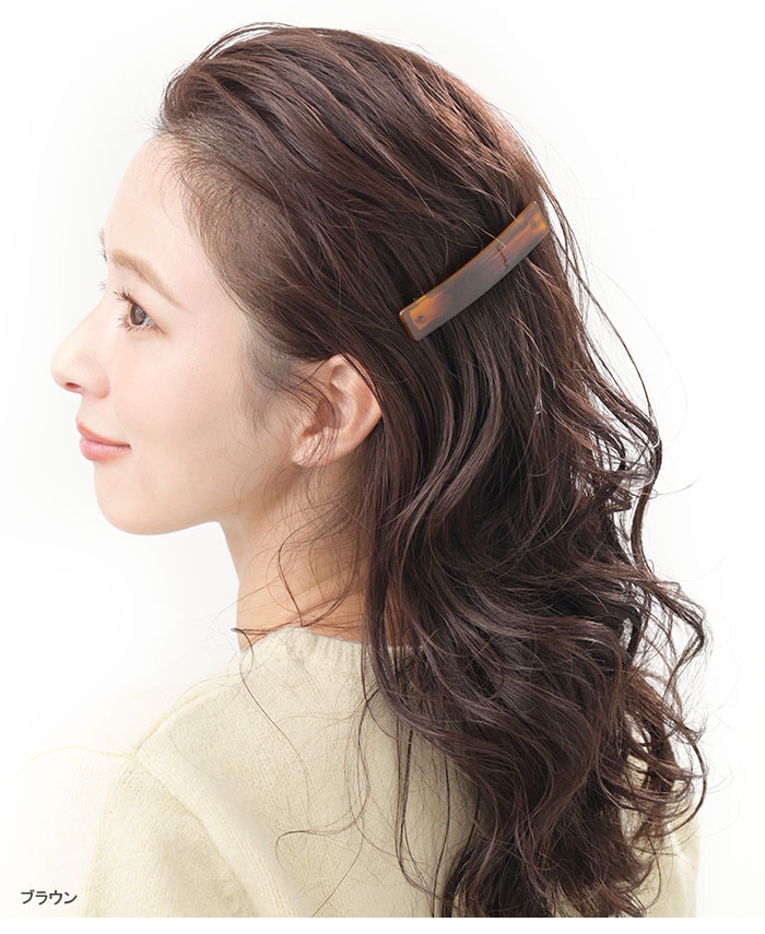 カラースクエアバレッタ H7822 | ヘアアクセサリー,バレッタ