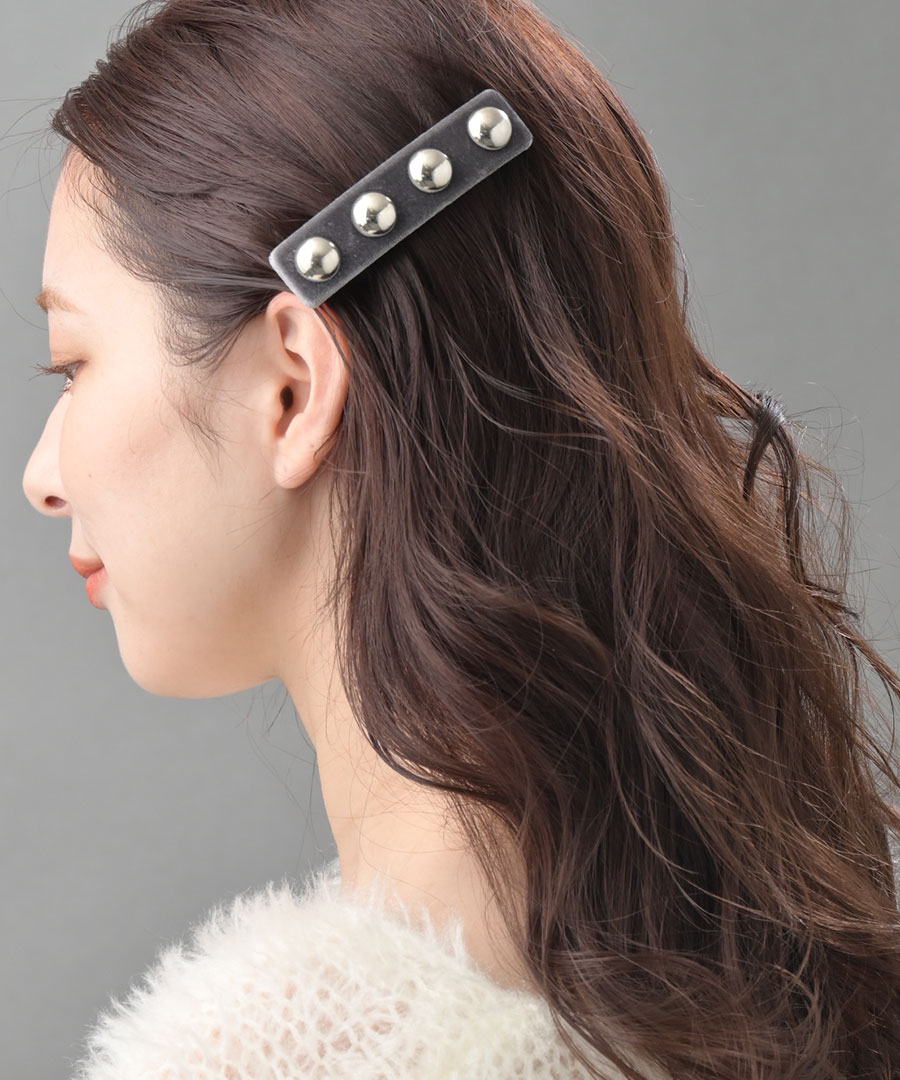 ヘアクリップ ベロア メタルボール H7935 | ヘアアクセサリー,ヘアピン