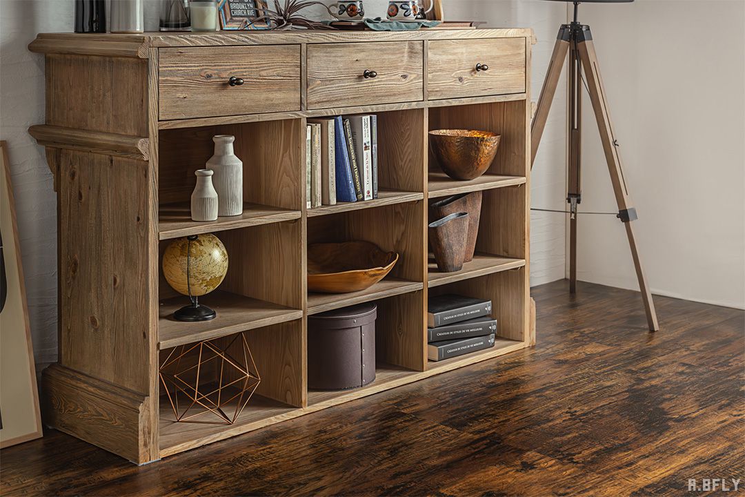 ボトルラックカウンター】バーカウンター開閉式 収納棚 アンティーク