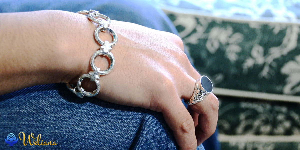 ハワイアンジュエリー リング シルバー レディース メンズ 印台