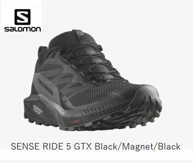 サロモン トレイルランニングシューズ SALOMON SENSE RIDE 5 GTX Black