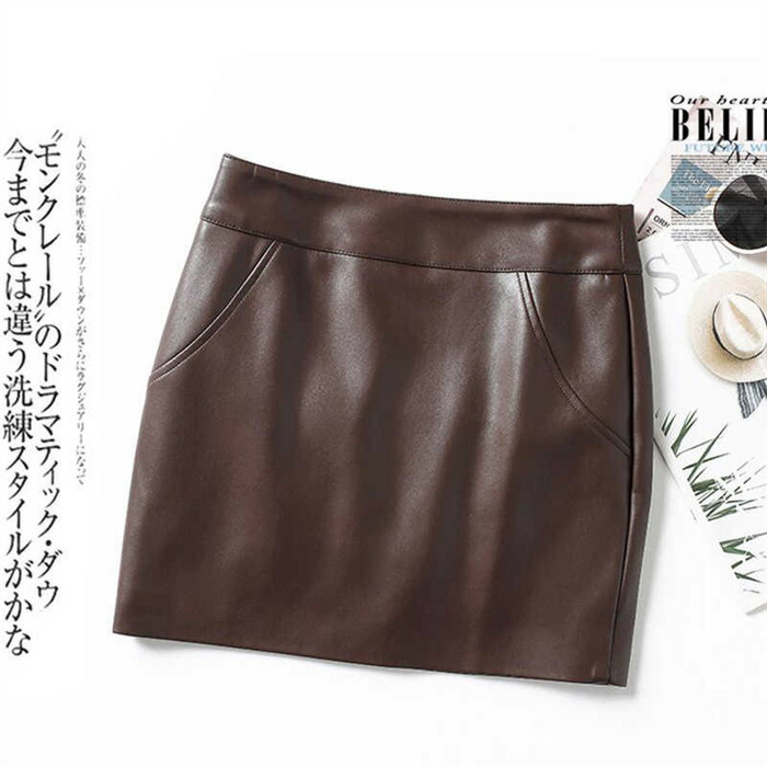 楽天市場】【時間限定10%OFF】スカート ミニ丈革スカート ラムレザー