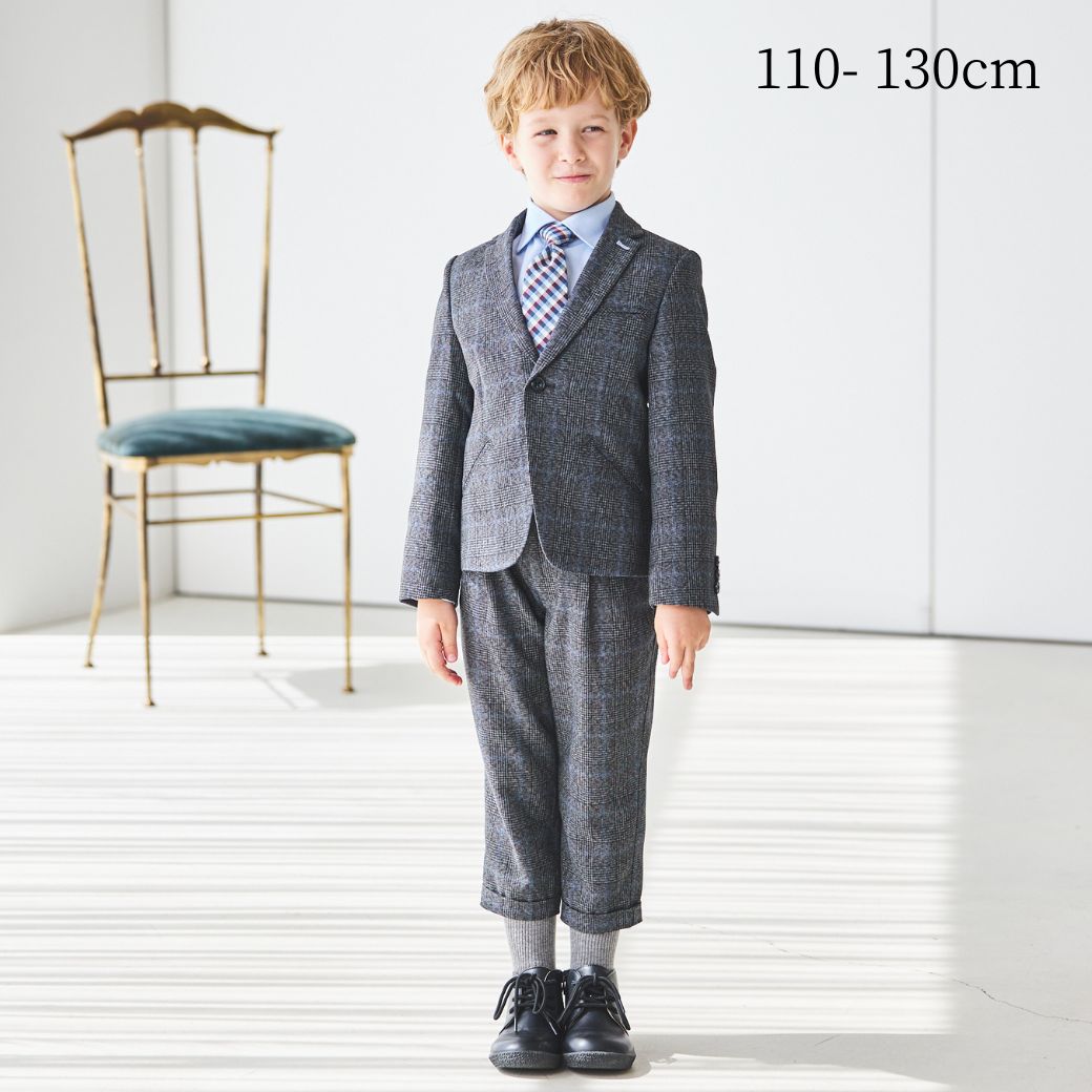 グレーチェッククロップドスーツ 110 120 130cm (8471-5400) CHOPIN