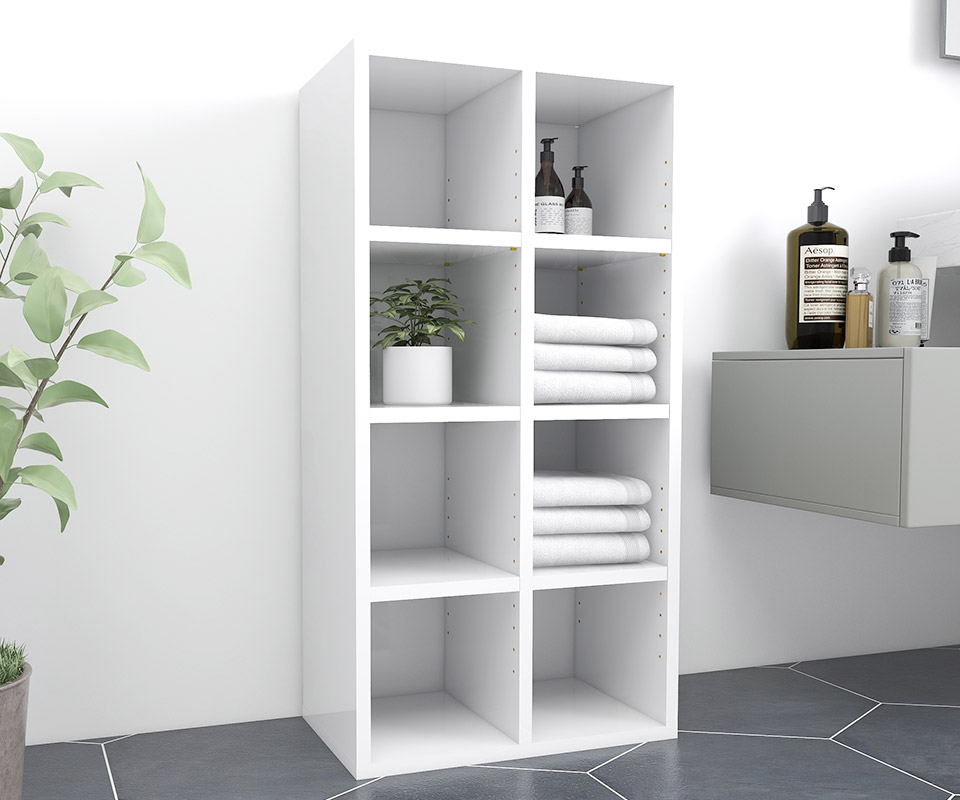 楽天市場】ラック 4段 白 本棚 収納棚 スリム 書斎 棚 オープン