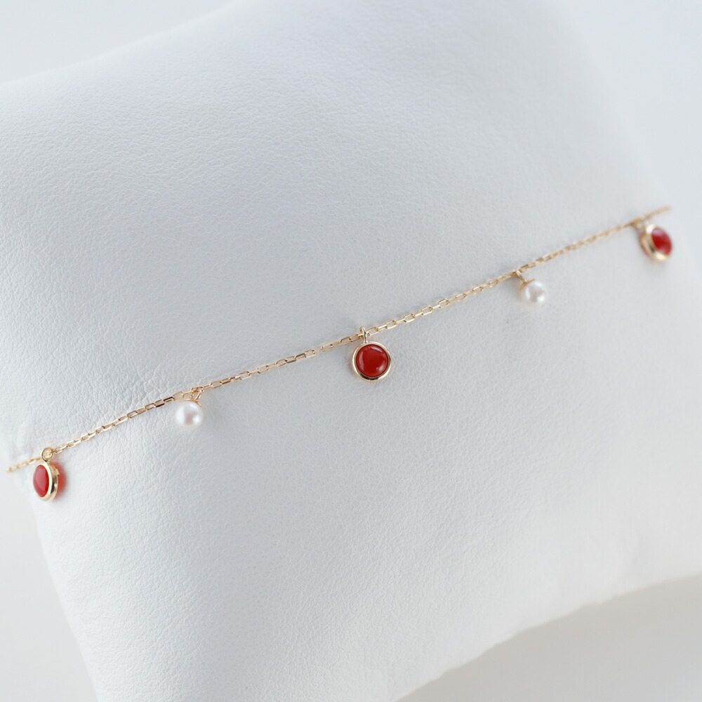 楽天市場】≪1年保証付き≫ 日本産血赤珊瑚&パール血赤珊瑚 あこや真珠