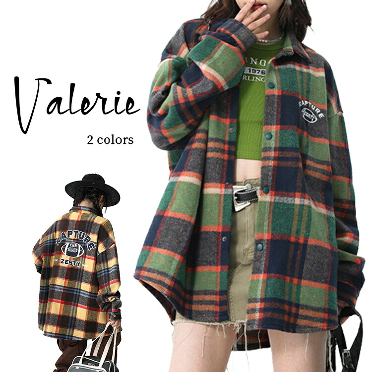 楽天市場】チェックシャツ 長袖 Valerie レディース メンズ 秋冬